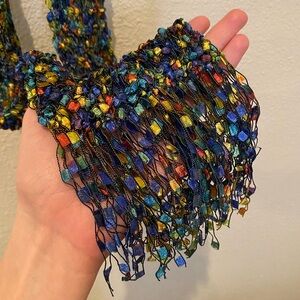 Handmade Rainbow DNA scarf